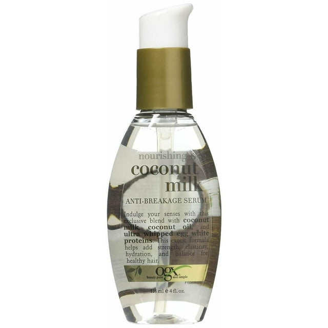 Organix Nourishing Coconut Milk AntiBreakage Serum, 4 Oz, 3Pack