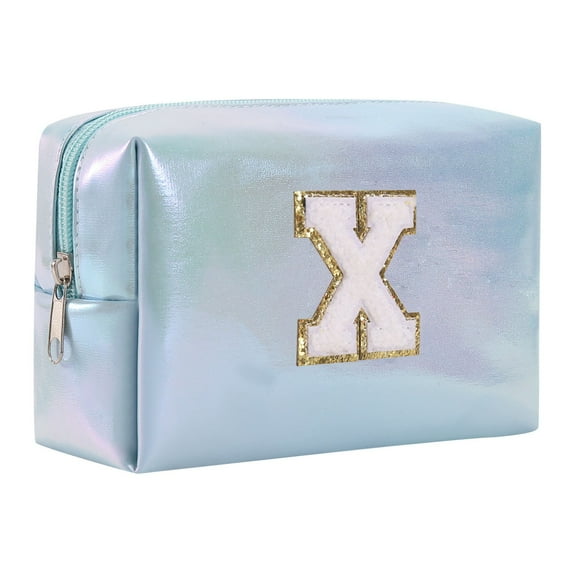 Makeover Organizer Travel Makeup Case Small Makeup Caboodle Organizer Large Makeup Storage Containers Makeup Train Case Hard Large Capacity Embroidered Alphabet Makeup Bag Toiletry Bag Travel Storage