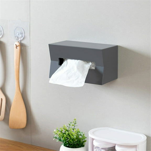 Organization And Storage Multi-function Desktop Tray Wall-mounted Bathroom Paper Towel Storage Box for Pantry and Cabinet Organization