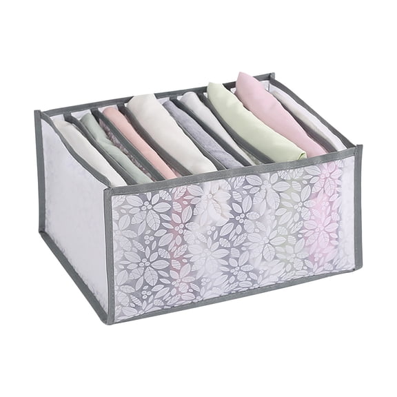 Organization Storage - Foldable Printed Mesh Underwear Shirt Leggings Jeans Drawer Storage Box Storage Trunks & Bag