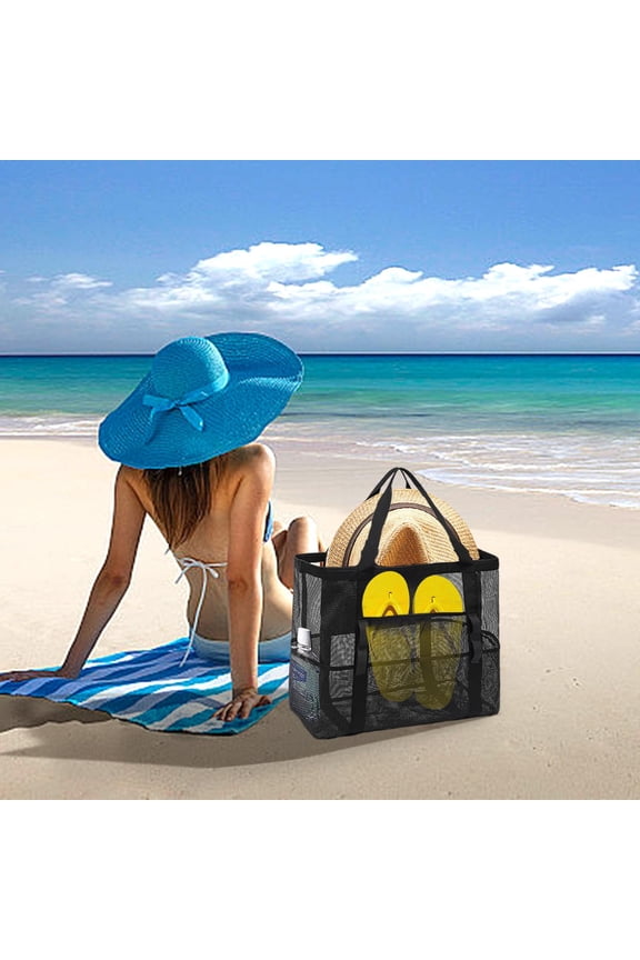 Organization Storage - Large Capacity Storage Bag Transparent Mesh Toy Storage Bag Swimsuit Miscellaneous Crossbody Bag Beach Bag Storage Trunks & Bag