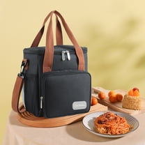 Organization Storage - Shoulder Crossbody Ice Bag Tote Lunch Bag Outdoor Picnic Bag Large Capacity Fresh Bag Oxfords Cloth Cooler Insulated Bag Storage