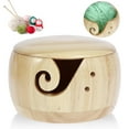 thumbnail image 1 of Organization and Storage clearance Kezqiaxn Wooden Yarn Bowl HolderPortable Knitting Yarn Bowl Crochet Yarn Bowls for Knitters Crocheters Wood, 1 of 3