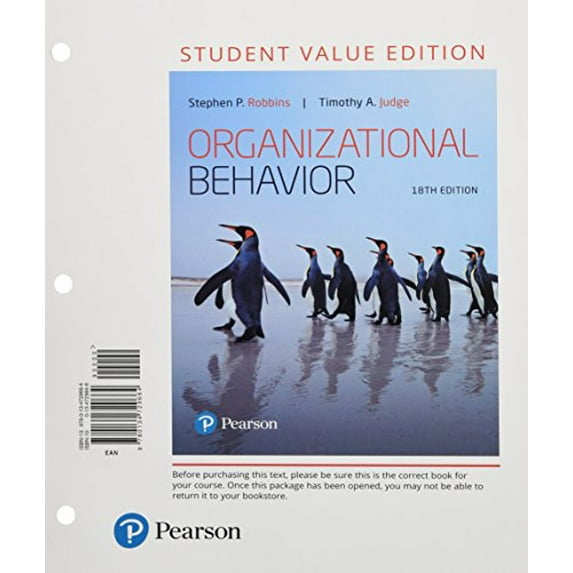 Pre-Owned Organizational Behavior, 9780134729664, 0134729668, Paperback, 18 edition