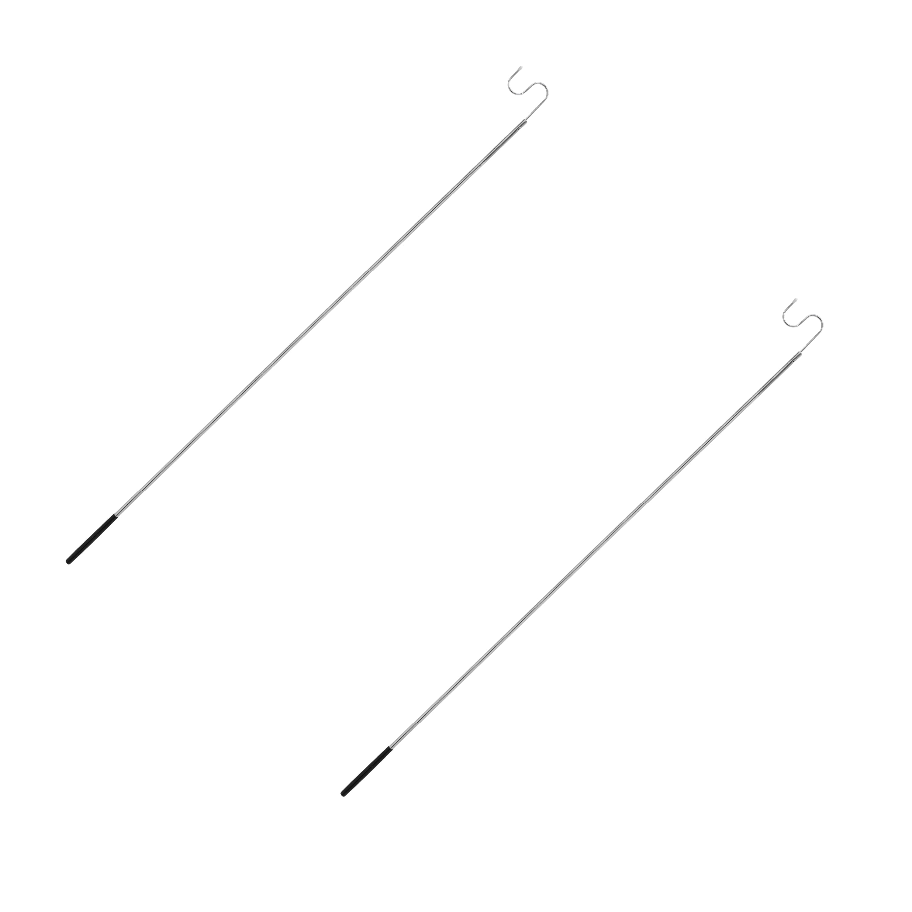 Organize It All 2 Pack Easy Reach Closet One Hook, Chrome