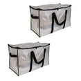 thumbnail image 1 of Organize It All 2 Pack Foldable Heavy Duty Storage Bags in Clear, 1 of 9