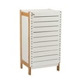 thumbnail image 1 of Organize It All 2 Shelf Bamboo Floor Cabinet in White, 1 of 8
