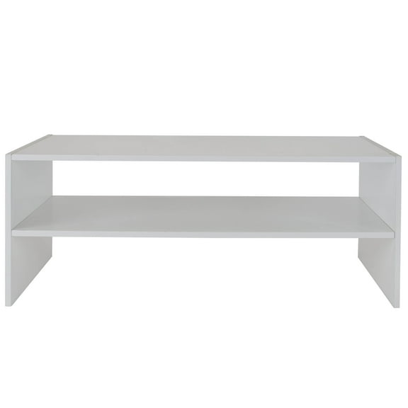 Organize It All 2 Shelf Stackable Shoe Rack in White