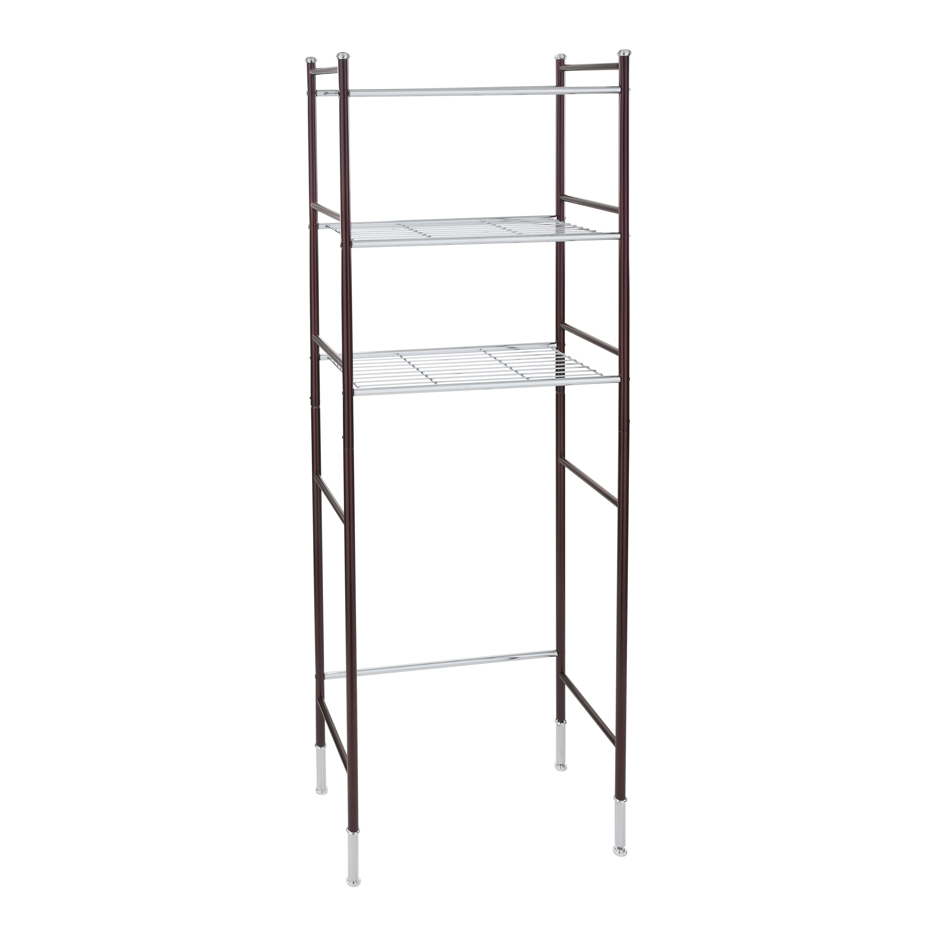 Organize It All 3 Shelf Duplex Line Steel Tube over the Toilet Space Saver Storage Shelf Unit