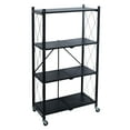 thumbnail interactive-video image 1 of Organize It All 4 Shelf Foldable Metal Storage Shelves, Wheels, Adult, Kitchen, Laundry Room, Black, 1 of 14