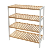 Organize It All 4 Tier Sonora Bamboo Freestanding Storage Shelf Unit