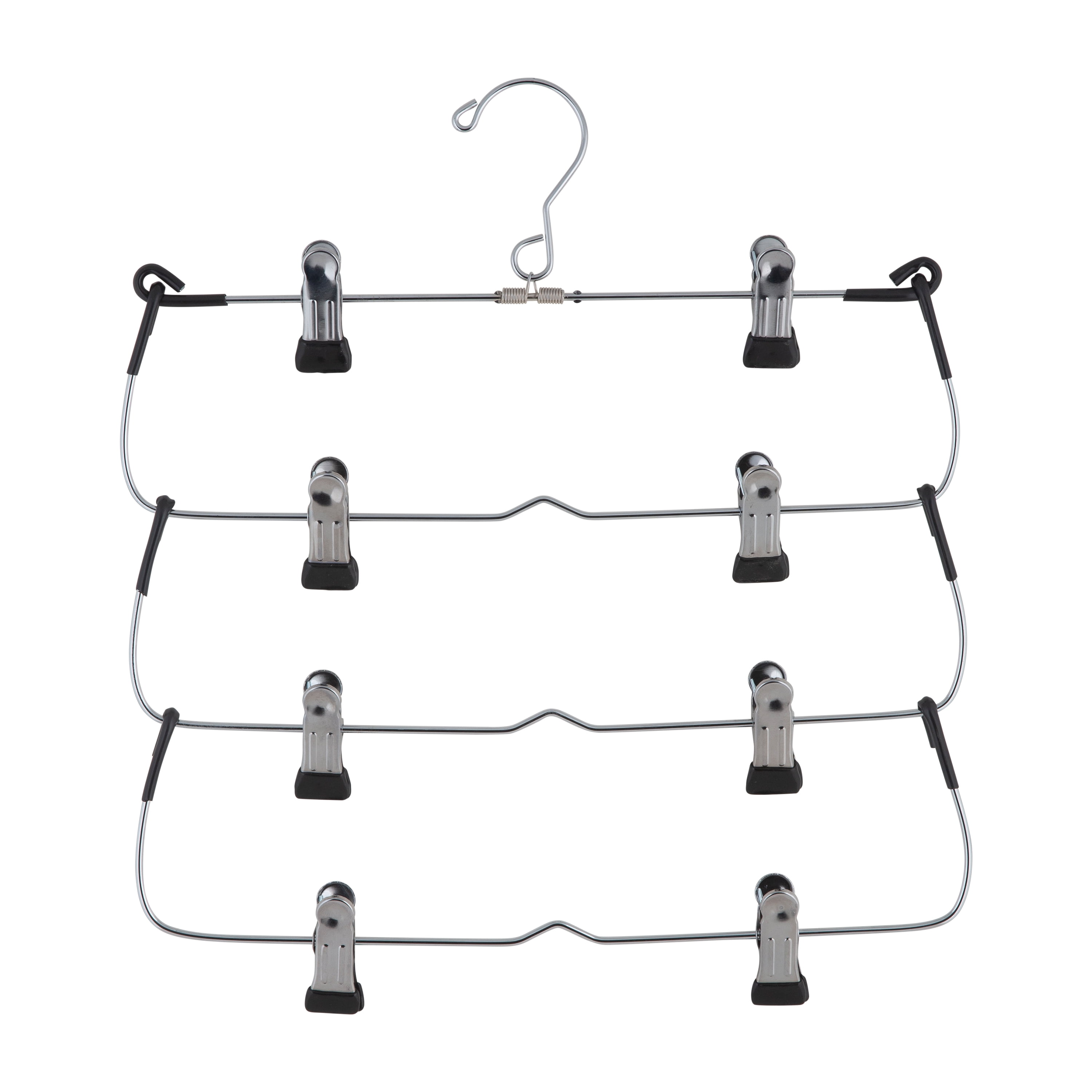 Organize It All 4 Tier Skirt Hanger in Silver