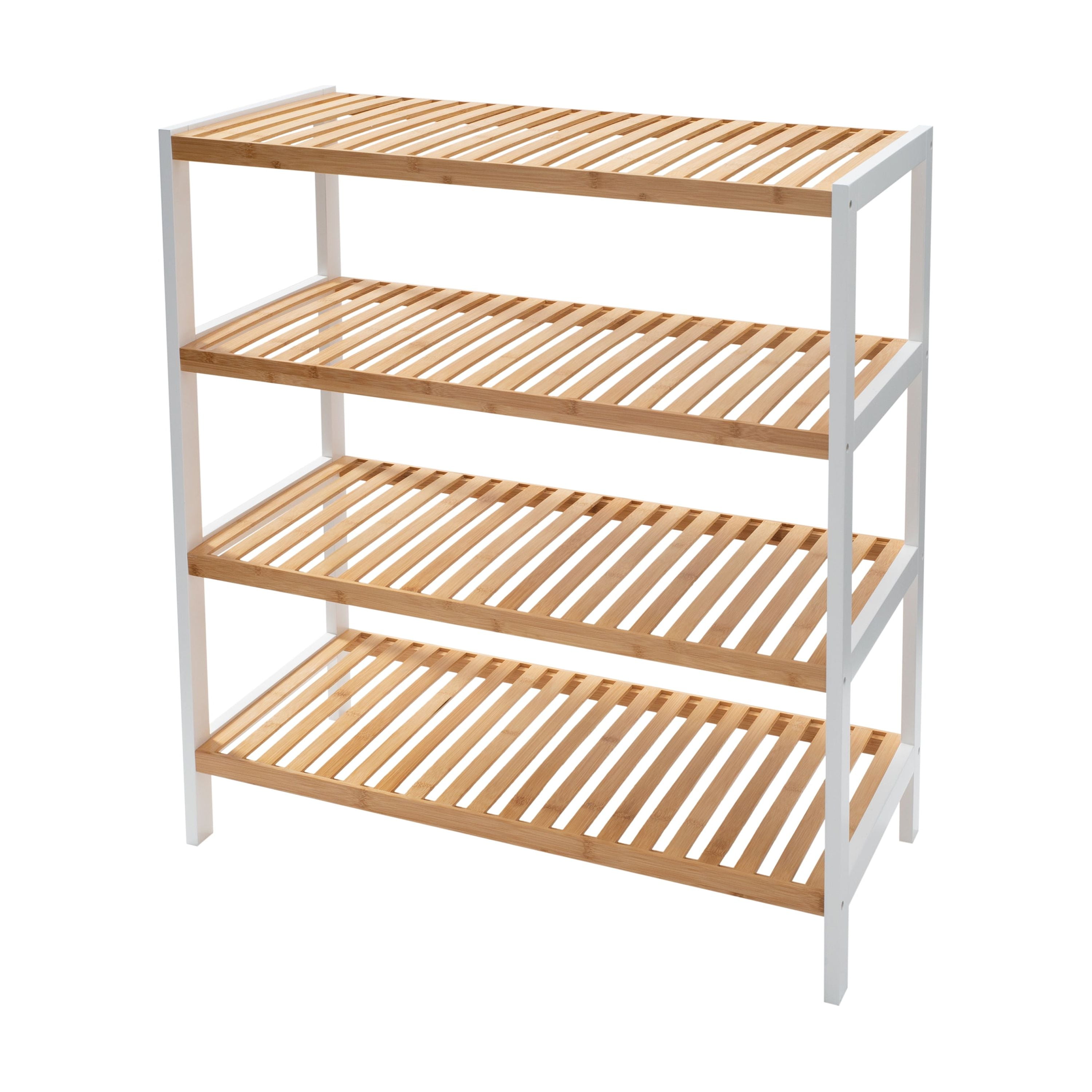 Organize It All 4 Tier Sonora Bamboo Freestanding Storage Shelf Unit