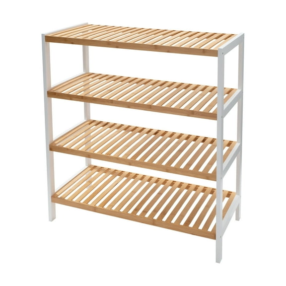 Organize It All 4 Tier Sonora Bamboo Freestanding Storage Shelf Unit