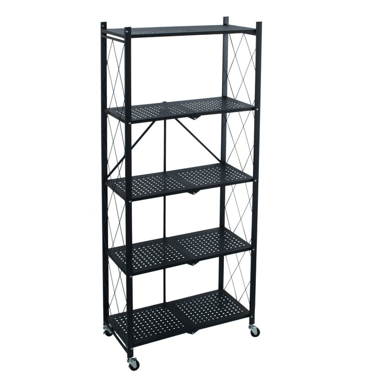Dropship 5-Shelf Shelving Storage Metal Organizer Wire Rack With Adjustable Shelves  Hooks to Sell Online at a Lower Price