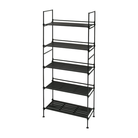 Organize It All 5 Tier Metal Freestanding Shelf in Espresso