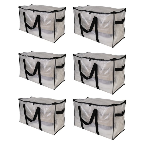 Organize It All 6 Pack Heavy Duty Clear Storage Bags