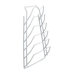 Organize It All 6-Shelf Cabinet Rack Lid Organizer, 10.6 x 4 x 16.6 inches, White