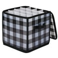thumbnail image 1 of Organize It All Buffalo Plaid 64-Count Ornament Organizer in Black and White, 1 of 4
