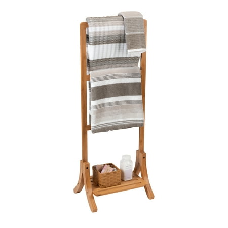 Organize It All Freestanding Bamboo Towel Rack