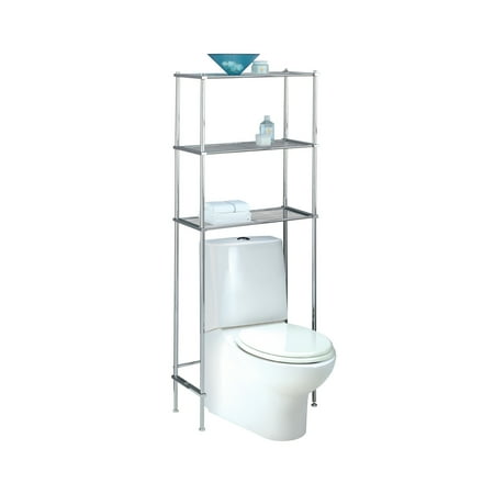 Organize It All Luxury 3 Tier Metal Shelves Space Saver in Chrome