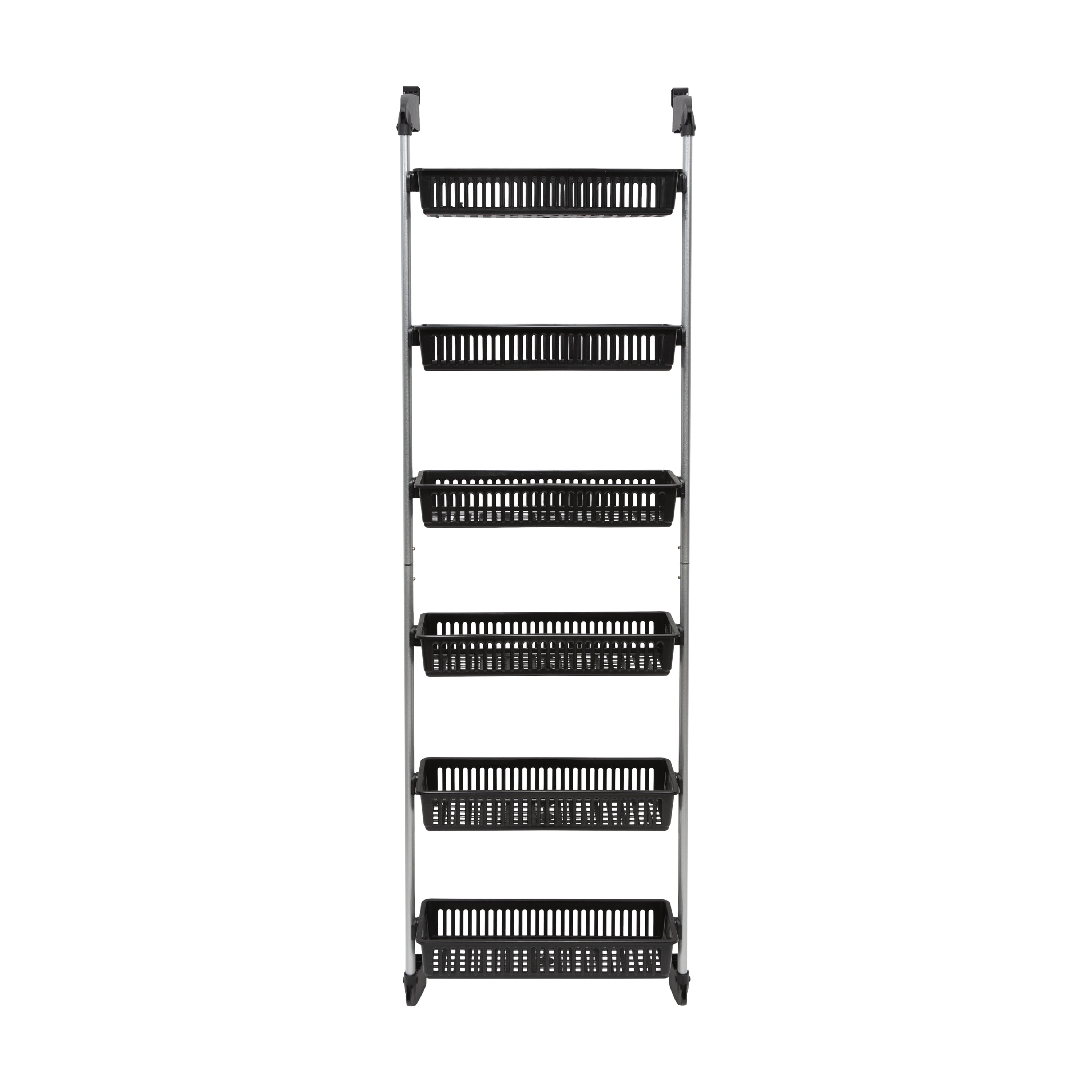 Neu Home Overdoor 6-Basket Storage Unit, Black