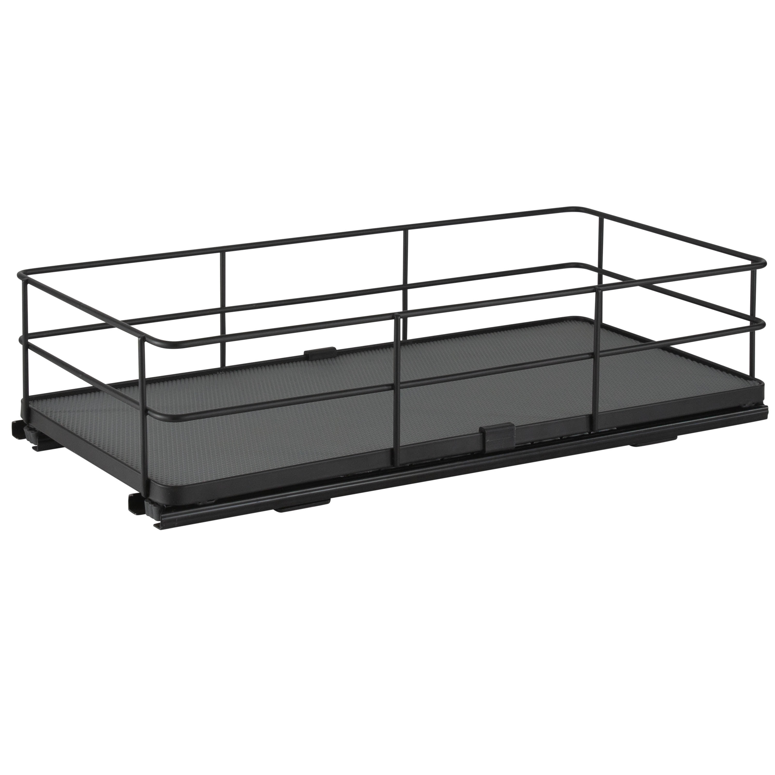 Organize It All Slide Out Shelf Organizer in Matte Black