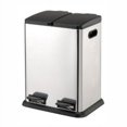 thumbnail image 1 of Organize It All  Two Compartment Step-On Recycling Bin in Stainless Steel and Black- 10.57 Gal-40L, 1 of 1