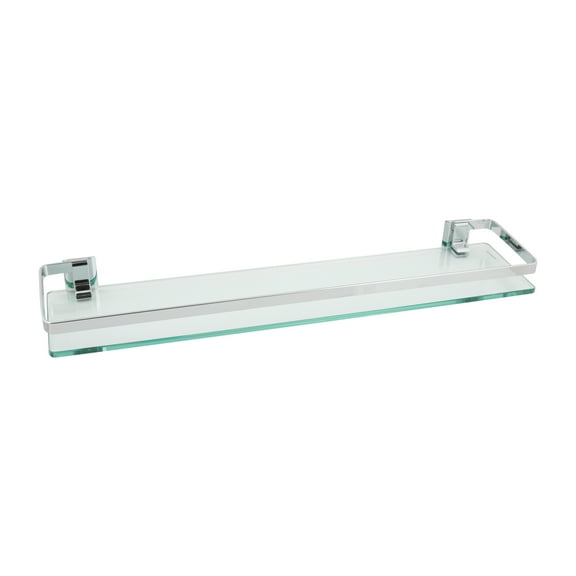Organize It All Wall Mounted Glass Shelf, Chrome