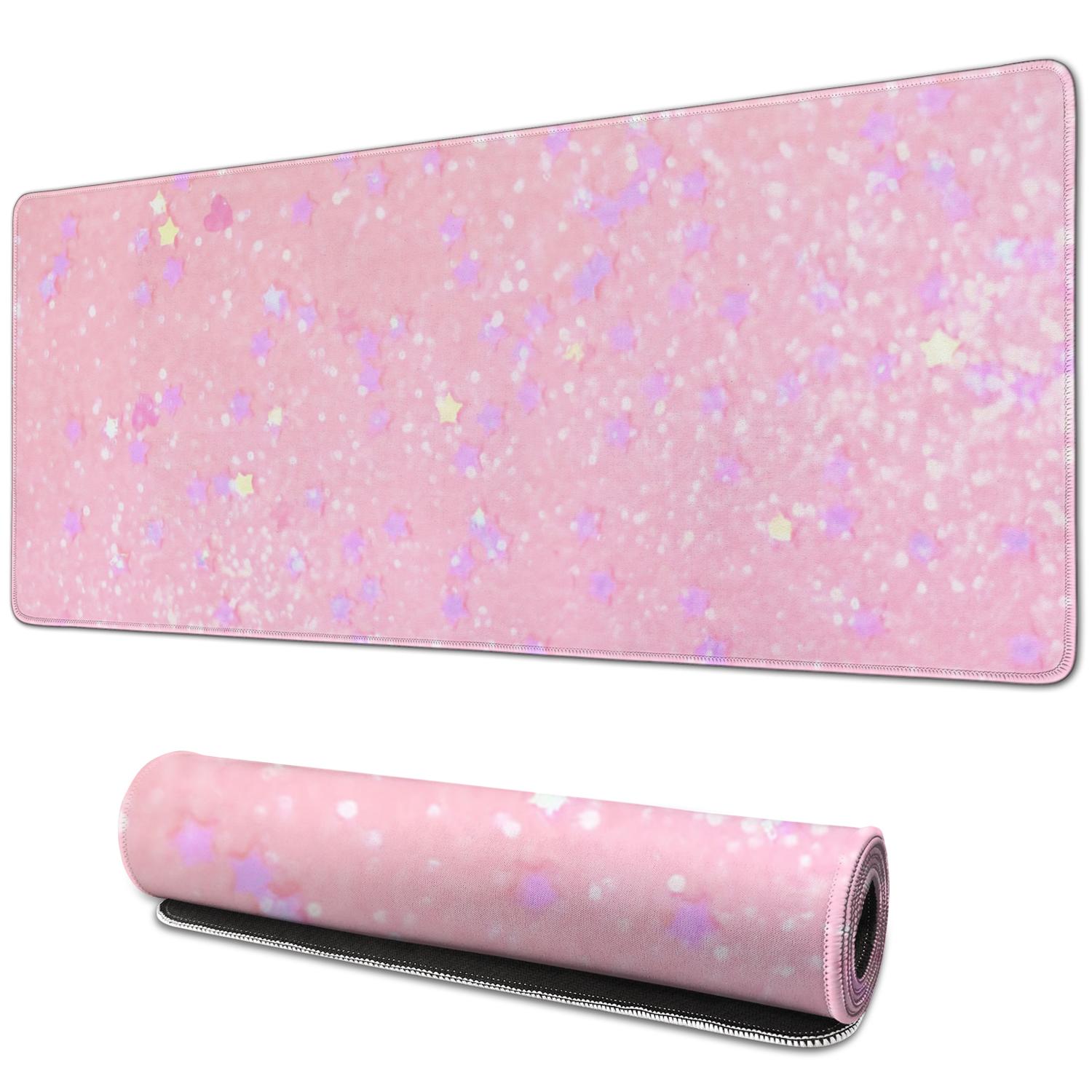 Pink Love Computer Mat Organize Your Workspace: Large Pink Desk Mat,31.5x11.8 inches Mousepad ...