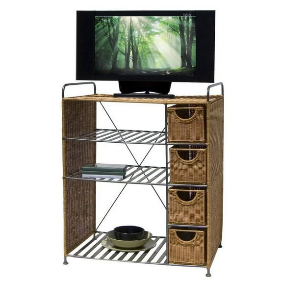 Organize it All Wicker Media Unit 26W 32H