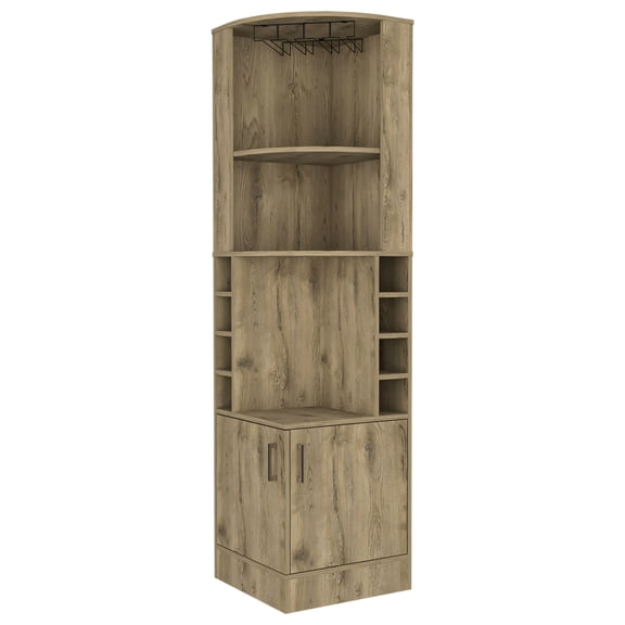 Organized 8-Bottle Storage / Freestanding Bar Cabinet / Enhanced Functionality and Aesthetics