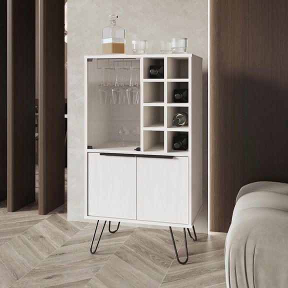 Organized Drink Setup - Keep Wine Glasses Neat and Wines Displayed in Style