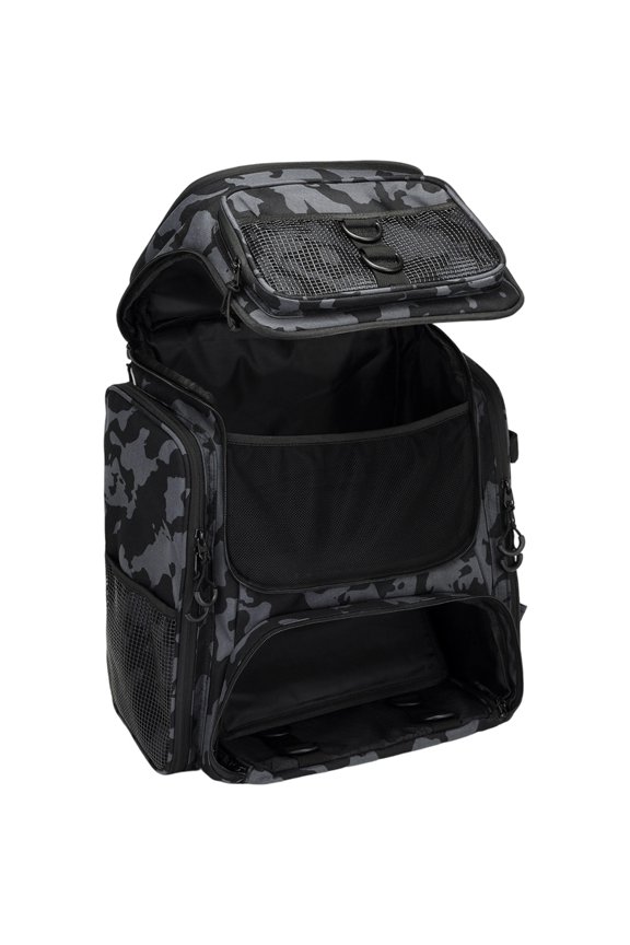Organized Fishing Backpack Ergonomic Plan Multiple Storage Pouches 900D Polyster Waterproof Construction