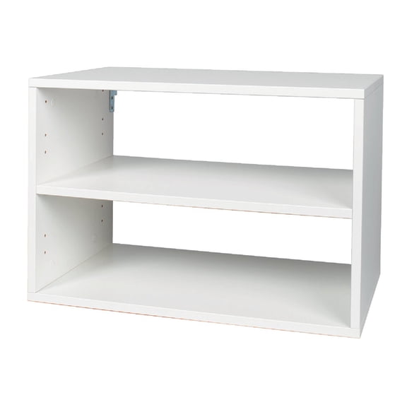 Organized Living FreedomRail 1-Shelf White Organization Box 7315012411 — Home & Garage Storage, Stackable Design