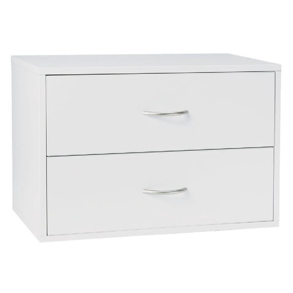 Organized Living FreedomRail 2-Drawer O-Box, Steel, White