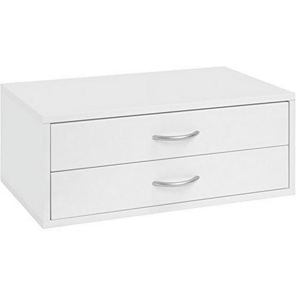 Organized Living freedomRail 2 Drawer OBox Closet Organizer - Hanging - White