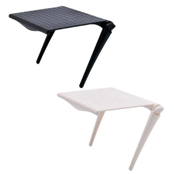 Organized Workspace With Adjustable Monitor Shelf, Versatile Storage For Small Items, Black And White 2 Pieces Environmentally Friendly Abs Foldable Top Tray