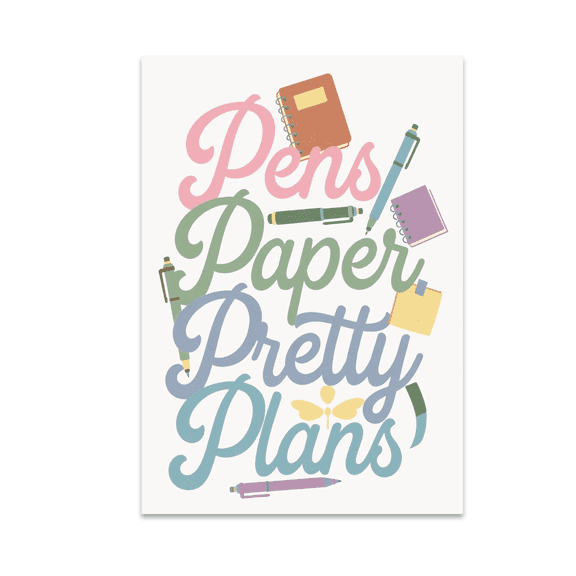 Organized Workspace Decor - Stationery Lovers - 13x19 Poster Print