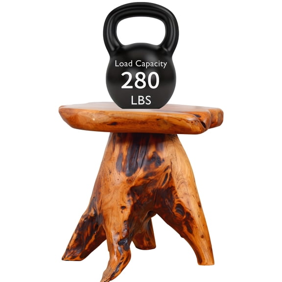 Organized-life Live Edge Wood Stool, Cedar Side Table, Tree Stump Stool Live Edge, Plant Stand, Nightstand For Garden, Yard, Living Room, Bedroom