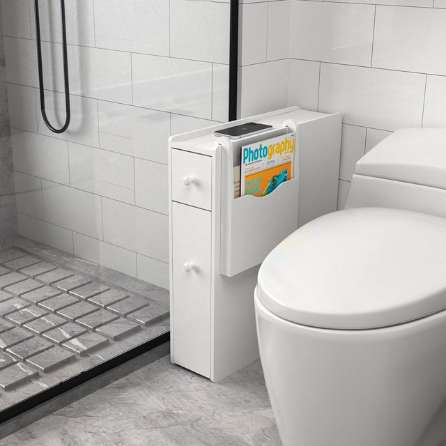 Organizedlife Slim Bathroom Storage Side Storage
