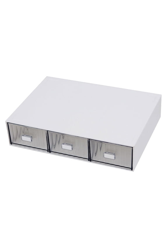 Organizer, 3 Drawers, White
