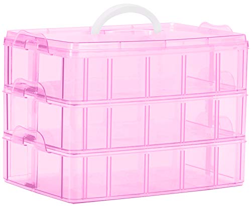 Stackable Craft Organizer Organizer,3-Tier Craft Organizers and Storage,Stackable Storage ...