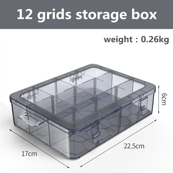 Organizer 9-24 Grids Adjustable Storage Container  Compartment Plastic Storage Box Component Screw Holder Case Display Container