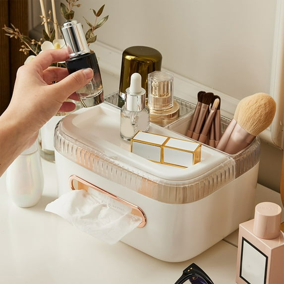 Organizer Bins, Storage Bins for Shelves, Multifunction Tissue Remote Box Living Room Coffee Table Napkin Holder Everyday Clean Convenience, Storage Boxes for Organizing