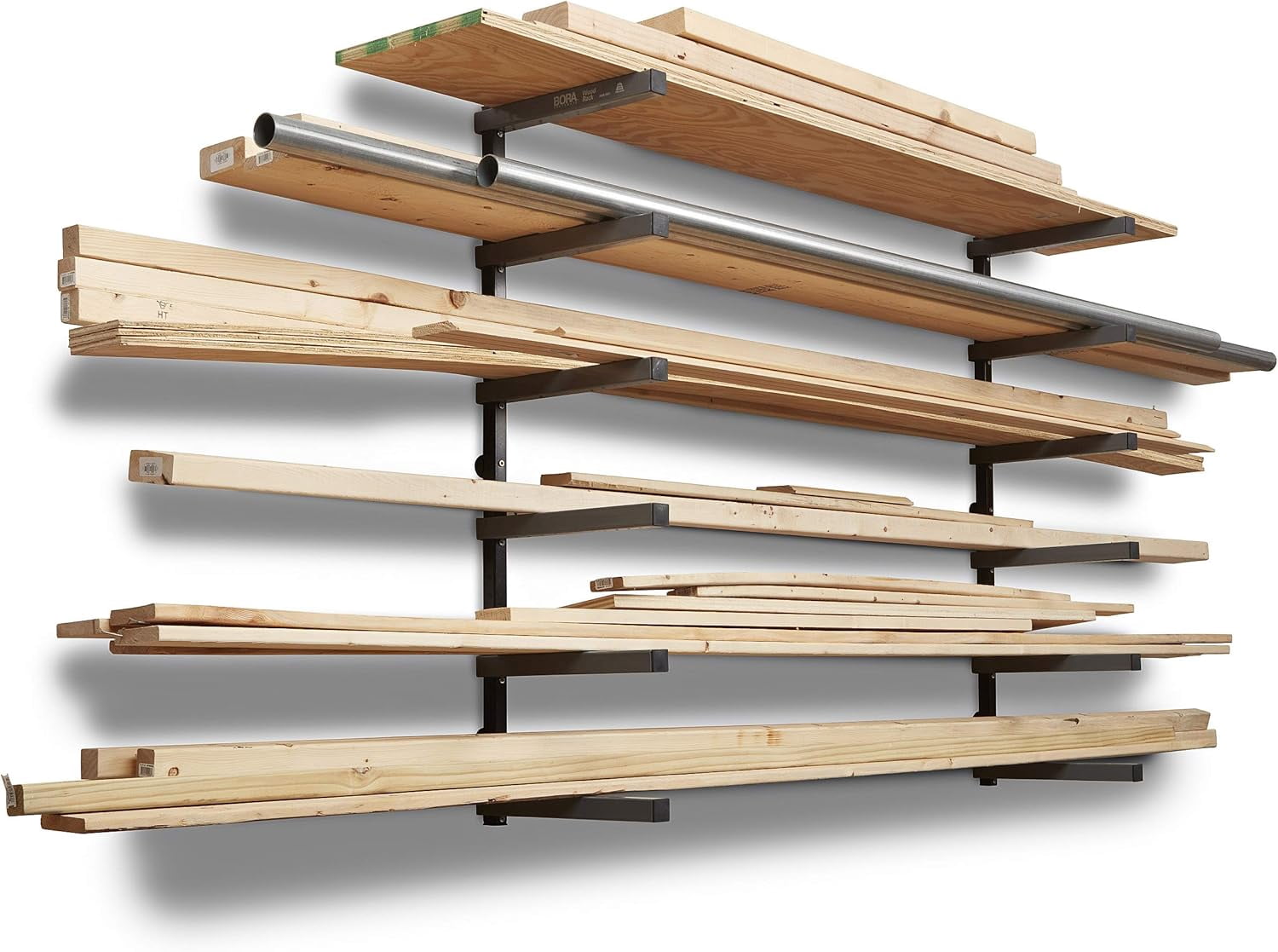 Organizer Bora Portamate Wood And Lumber Storage Metal Rack With 6 ...