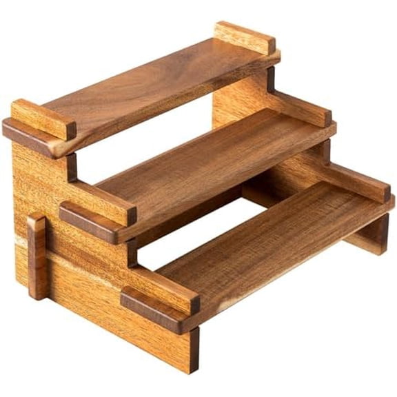 Organizer for Cabinet, Small Cupcake Stand, Spice Racks Risers for Inside Cabinets, Wooden Pantry Spice Jar Rack, Seasoning Perfume Cologne Fragrance 3 Tier Display$$Home Decor, Kitchen, & Other