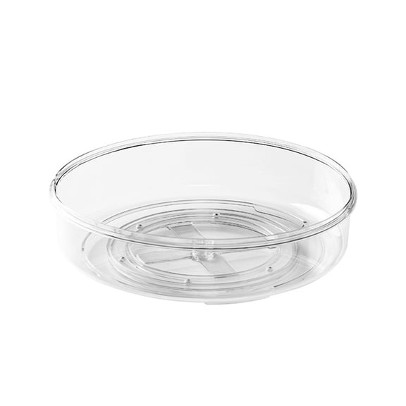 Organizer Cabinet, Upgraded 11.5 Inch Clear Turntable, Rotating Spice Storage for Kitchen, Pantry, Refrigerator,Bathroom,1 x shelf,Transparent