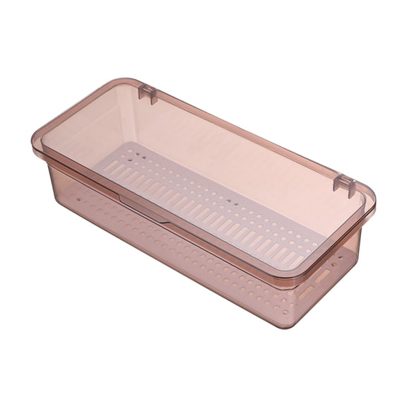 Organizer Lid Storage, Cutlery Flatware Silverware Tray Holder, Utensil Tableware Chopsticks Drawer Cover, Makeup Brush Storage Box,Pink - One Size