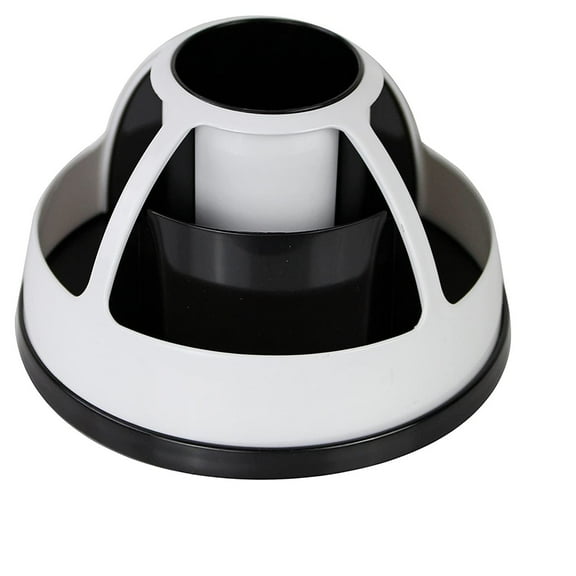 Organizer Office Supplies Desk Cosmetic Storage Rotating Caddy Art Supply Multiple Holder - White and Black